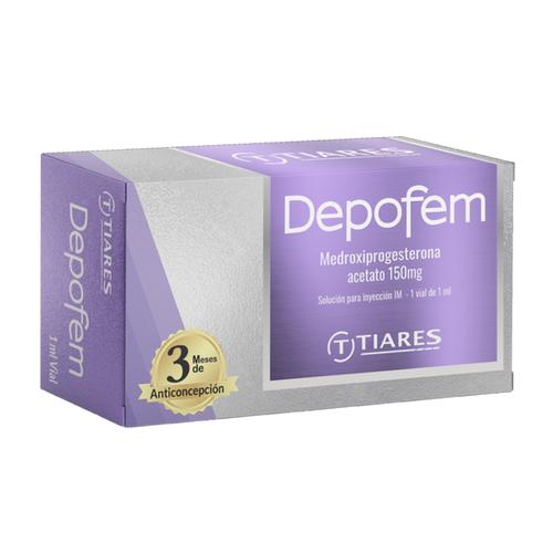 DEPOFEM MEDROXIPROGESTERONA 150MG SOL INY IM 1ML X 1 AMP TIARES
