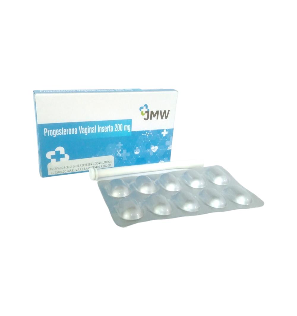 PROGESTERONA VAGINAL INSETA 200MG X 10 TAB VAG C/APLIC JMW