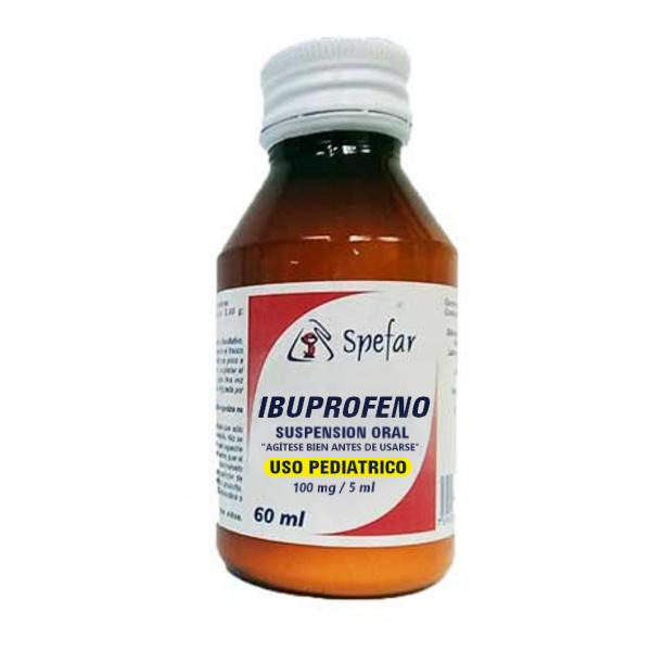 IBUPROFEN IBUPROFENO 100MG/5 ML SUSP ORAL PED 60 ML SPEFAR