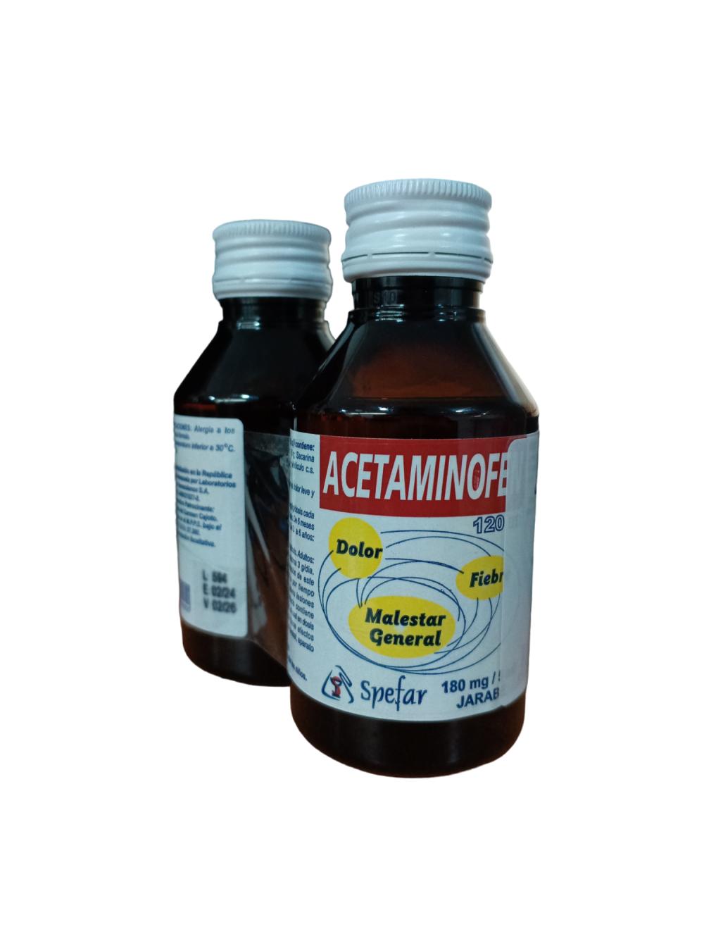 ACETAMINOFEN 180MG/5ML SOL ORAL PED 120ML SPEFAR 
