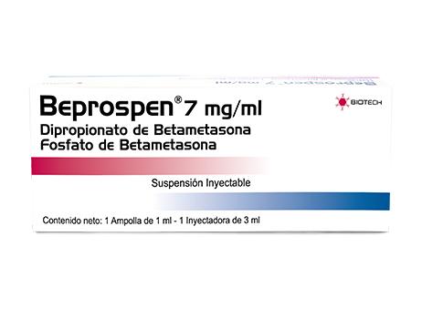 BEPROSPEN BETAMETASONA DIPROPIONATO + BETAMETASONA SODIO 7MG/ML 1ML X 1 AMP BIOTECH