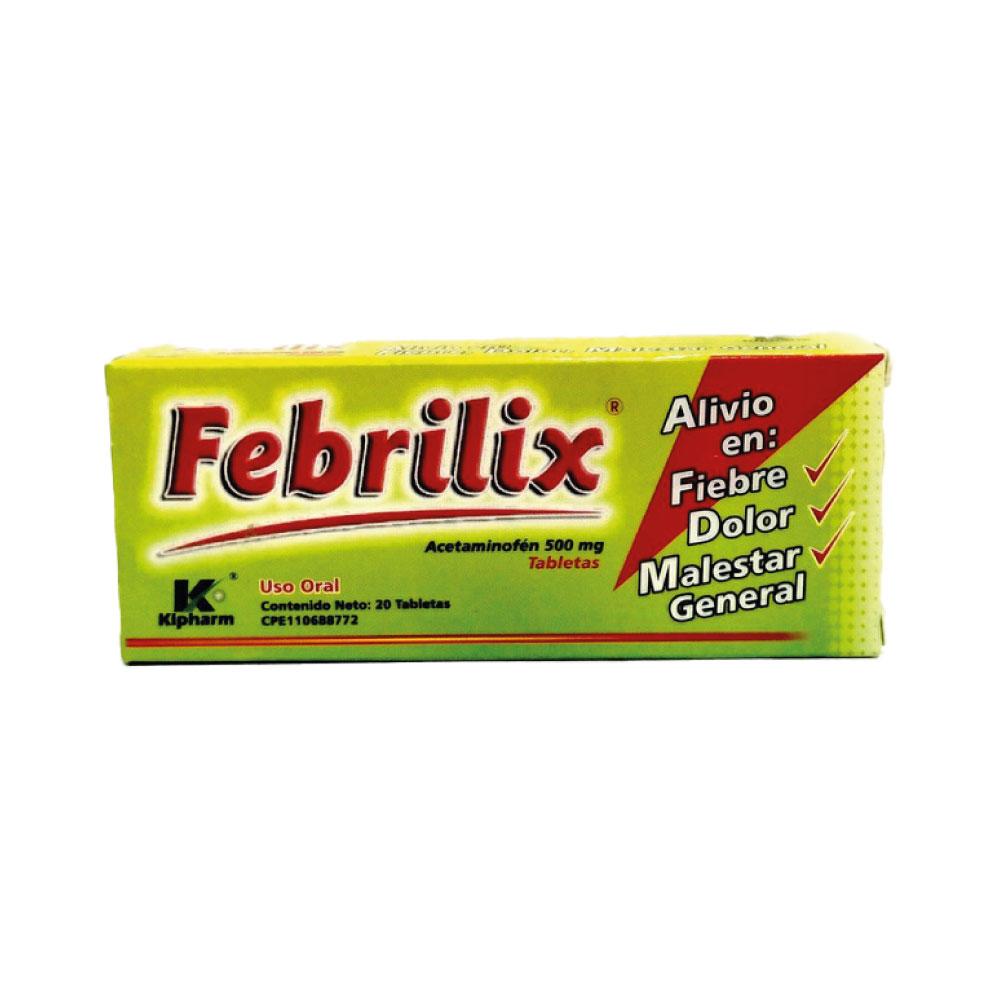 FEBRILIX ACETAMINOFEN 500MG X 20 TAB KIPHARM