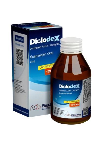 DICLODEX DICLOFENAC 1.8MG/ML SUSO ORAL X 120ML PLUSANDEX