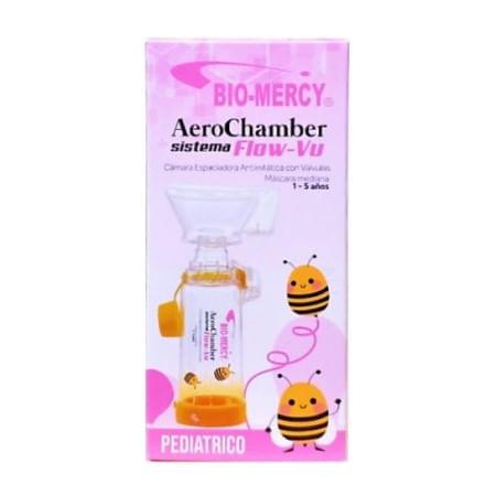 AEROCHAMBER PEDIATRICO SISTEMA FLOW-VU SILICONE 0-5 AÑOS BIO-MERCY