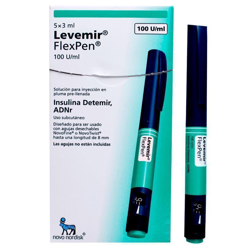 INSULINA LEVEMIR FLEXPEN DETEMIR 100U/ML 3ML S.C NOVO NORDISK