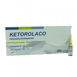 KETOROLACO TROMETAMOL 30MG/1ML X 10AMP IV/IM ADN