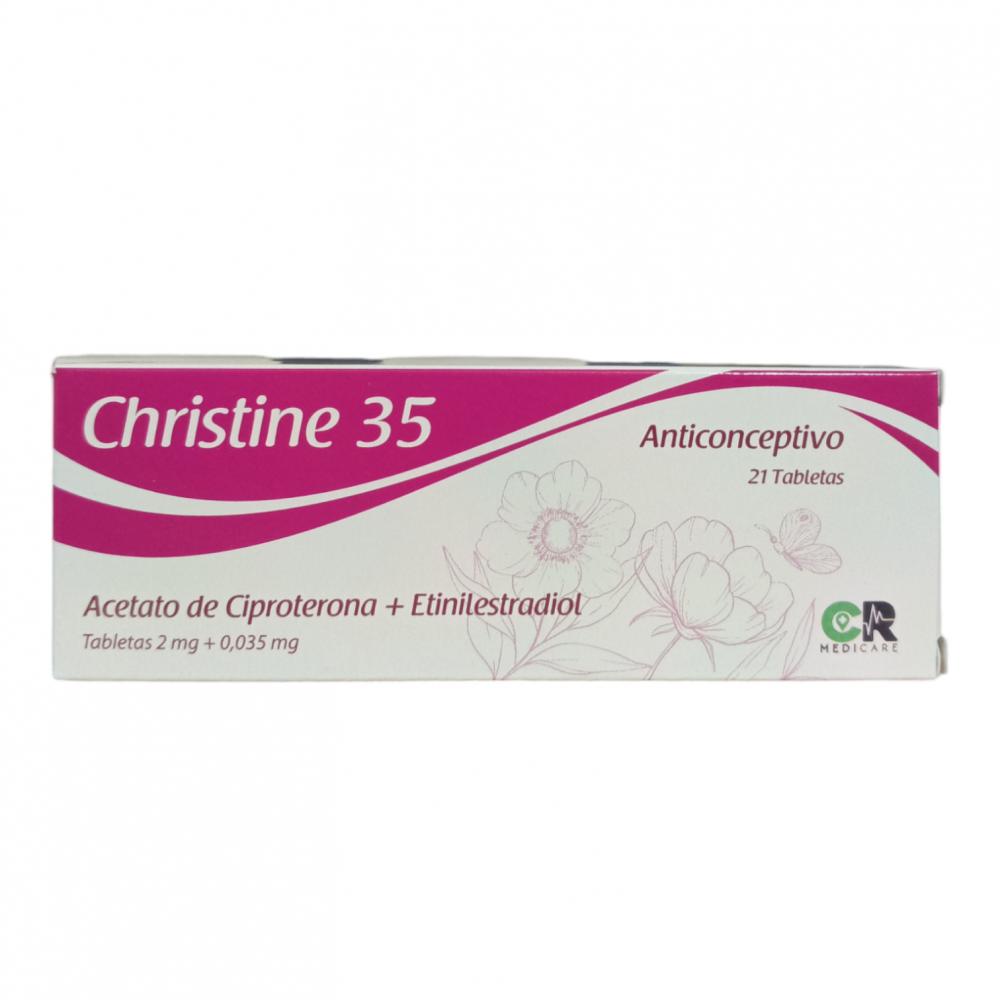 CHRISTINE 35 CIPROTERONA 2 MG ETINILESTRADIOL 0.035 MG X 21 TAB MEDICARE