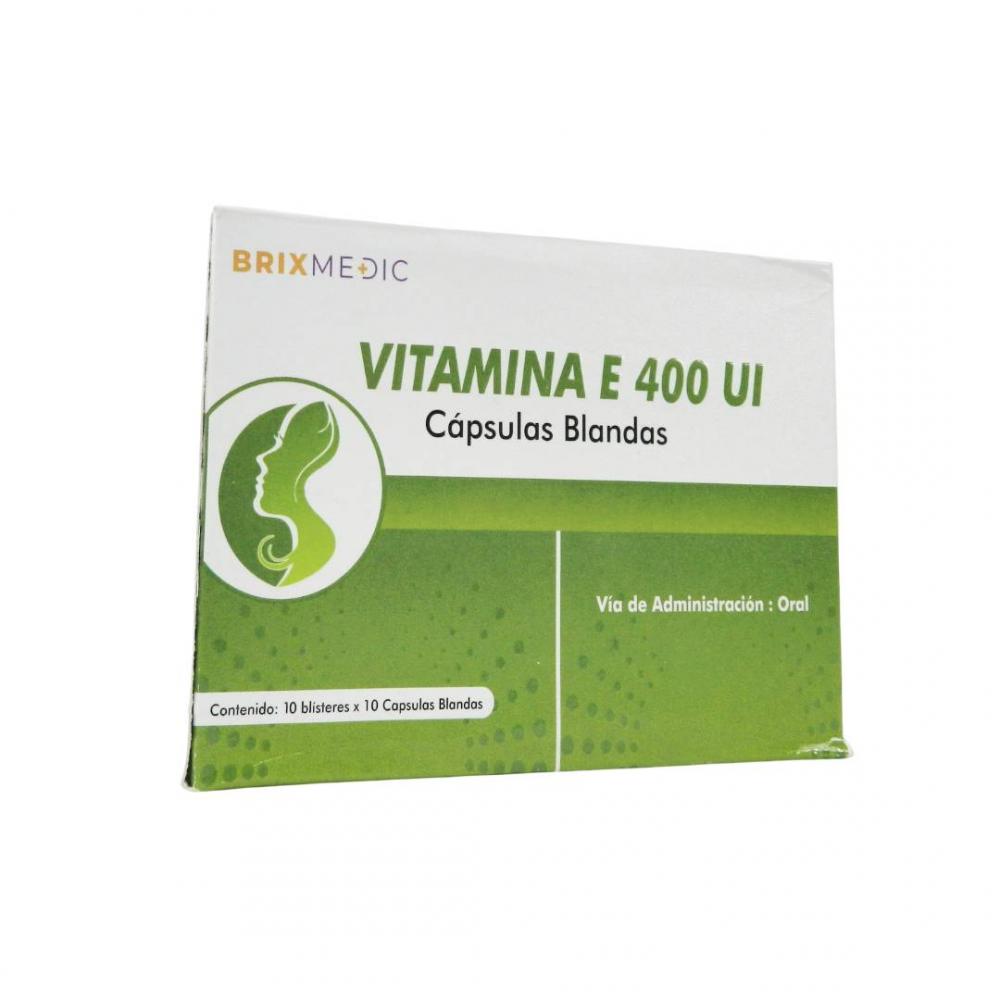 VITAMINA E 400 UI BLANDAS 10 BLIST X 100 CAP BRIX MEDIC